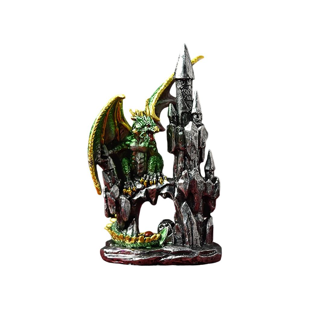 Drage Statue Resin Håndverk Dekorative Ornamenter Halloween Skrivebordsdekorasjon
