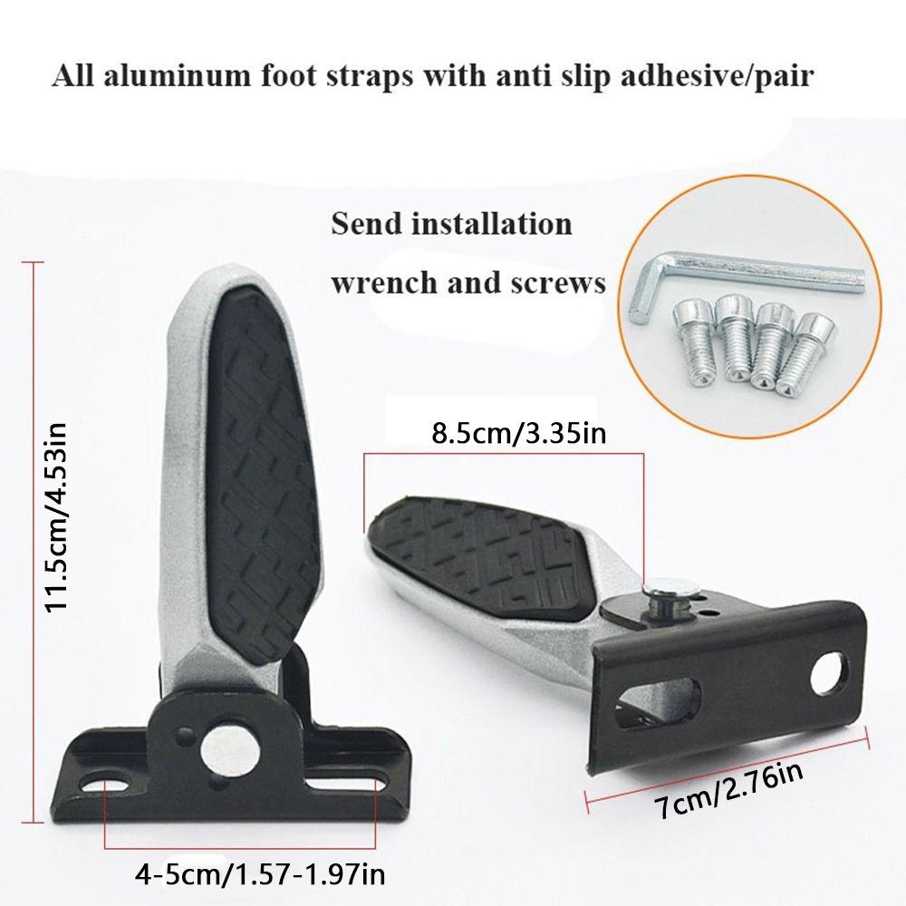 Thickened Aluminum Zinc Zinc Alloy Universal Foot Rest Pedal Foldable Footrest  Vehicles Accessories