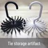4-Piece Rotating Tie Rack & Belt Scarf Hook Set