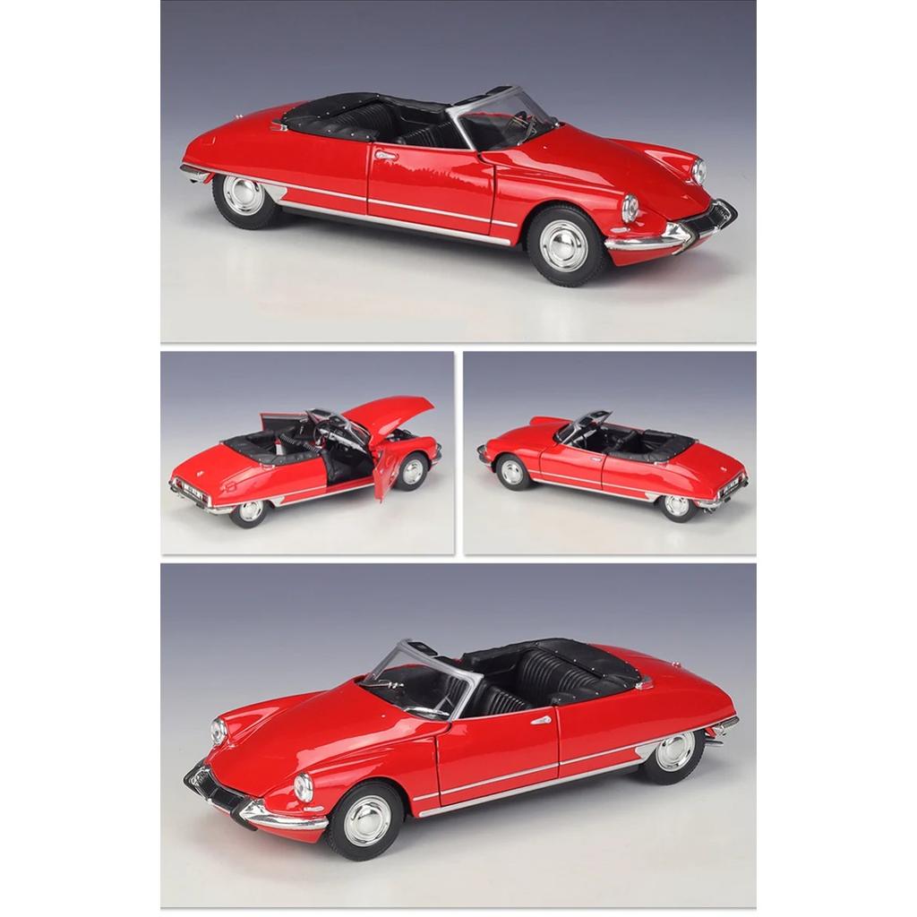 Welly 1/24 Citroen DS19 Cabriolet Alloy Classic Sports Car Model Diecast Metal Retro Car Vehicles Model Simulation Kids Toy Gift