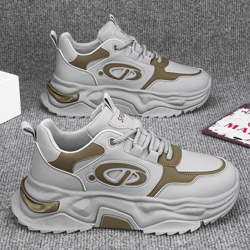 Men's shoes 2025 new autumn versatile high-end youth sports shoes student Xiaobai casual platform dad shoes