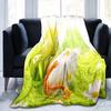 Easter Eggs Flannel Throw Blanket Colourful Eggs Pattern Easter Gifts Blanket King Queen Size for Bed Sofa Couch Lightweight