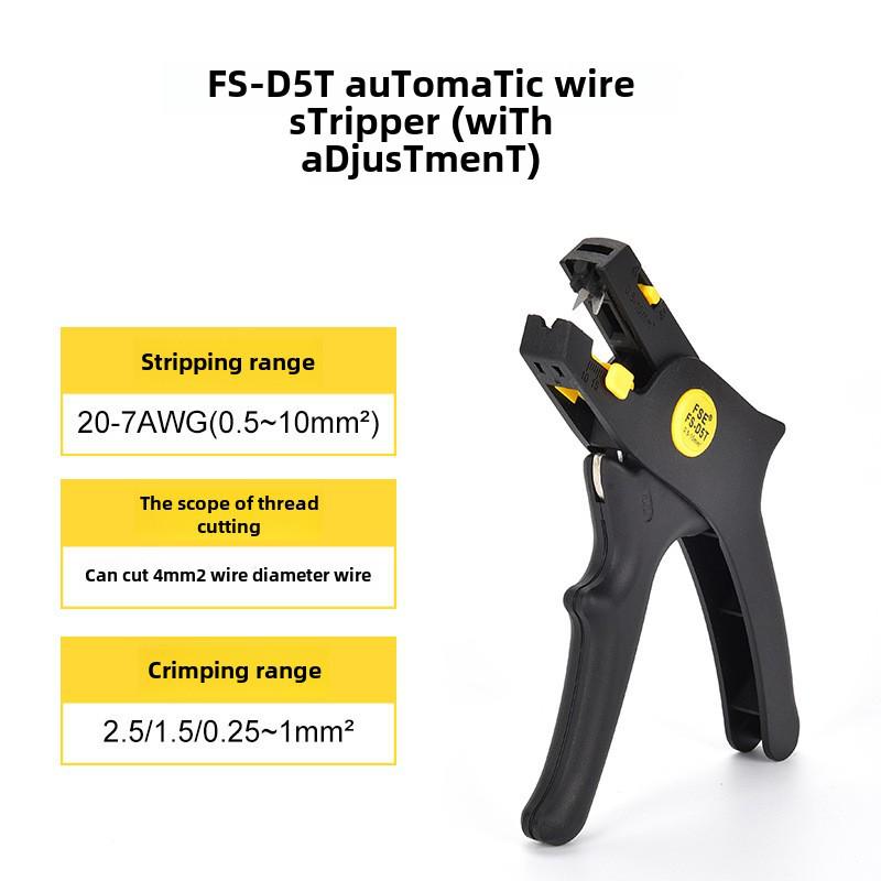 

Автоматические клещи для зачистки проводов FS-D5 — инструмент электрика для резки кабеля