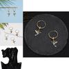 Hummingbird Animal Earrings Alloy Water Drilling Stylish Hoop For Women