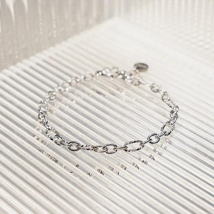 3x1 Binding Round Ring Surgical Steel Chain Bracelet (C2501AC1250_SV)