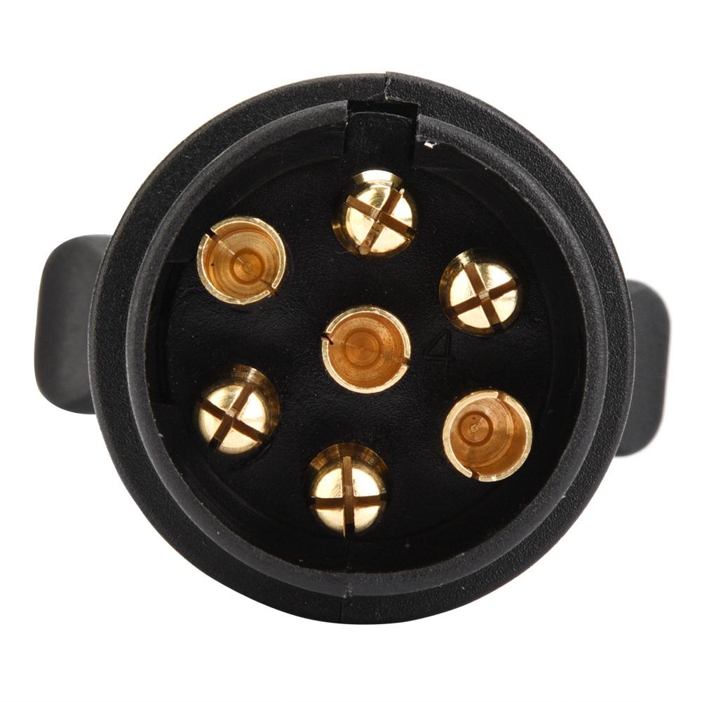 7 Pin Car Trailer Socket Plug Connector for Caravan Towbar Towing European Standard 12V