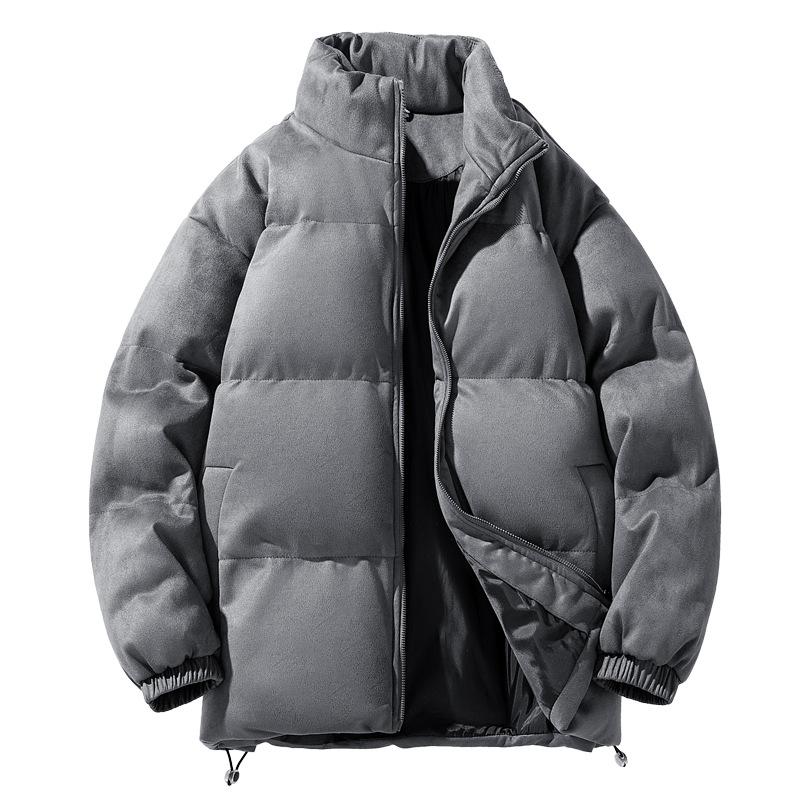 Bomullsfodrade Herr Ståkrage Unga Lösa Herrars Vardagliga Bomullsfodrade Jackor Följer Vintertrenden Förtjockad Varm Bomullsfodrad Jacka Herr