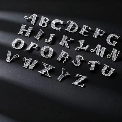 Stylish Rhinestone Crystal Alphabet Brooch - Unisex Lapel Pin