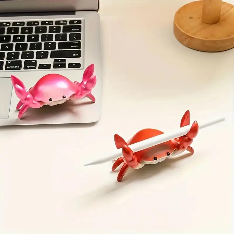 Lifting Crab Pen Holder, Cute Novelty Desk Organizer, Funny Weightlifting Crab Pen Stand, Unique Office Decor, Stationery Gift