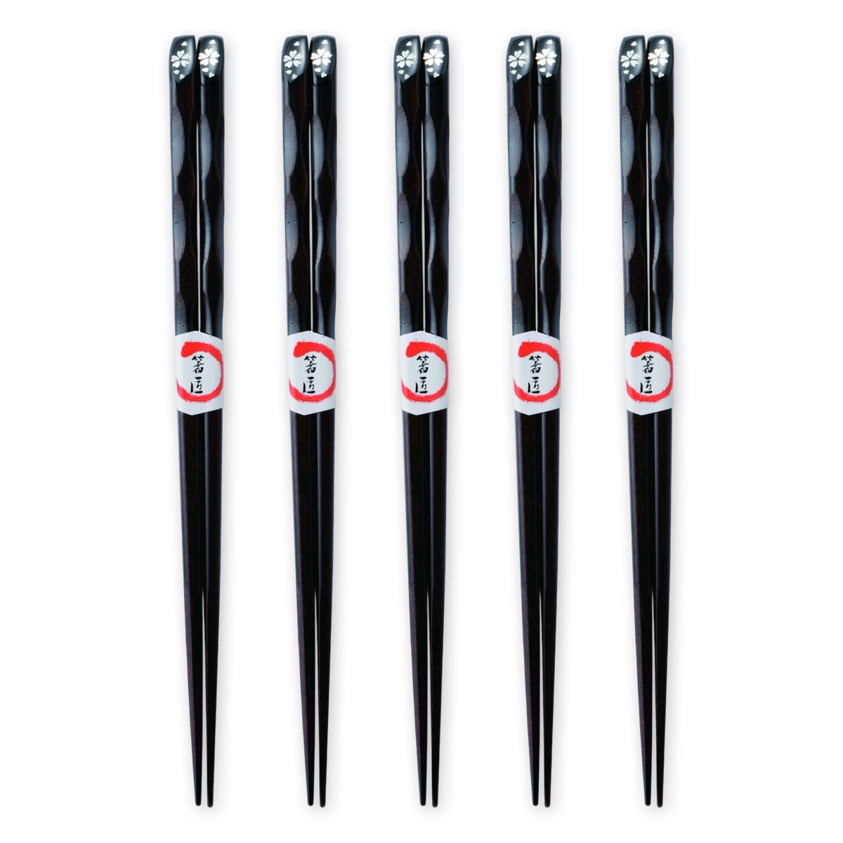 

Wooden Tensuke Sakura Set of Current Model J-kitchens Chopsticks, Chopsticks, Black, 5, 23.5cm,