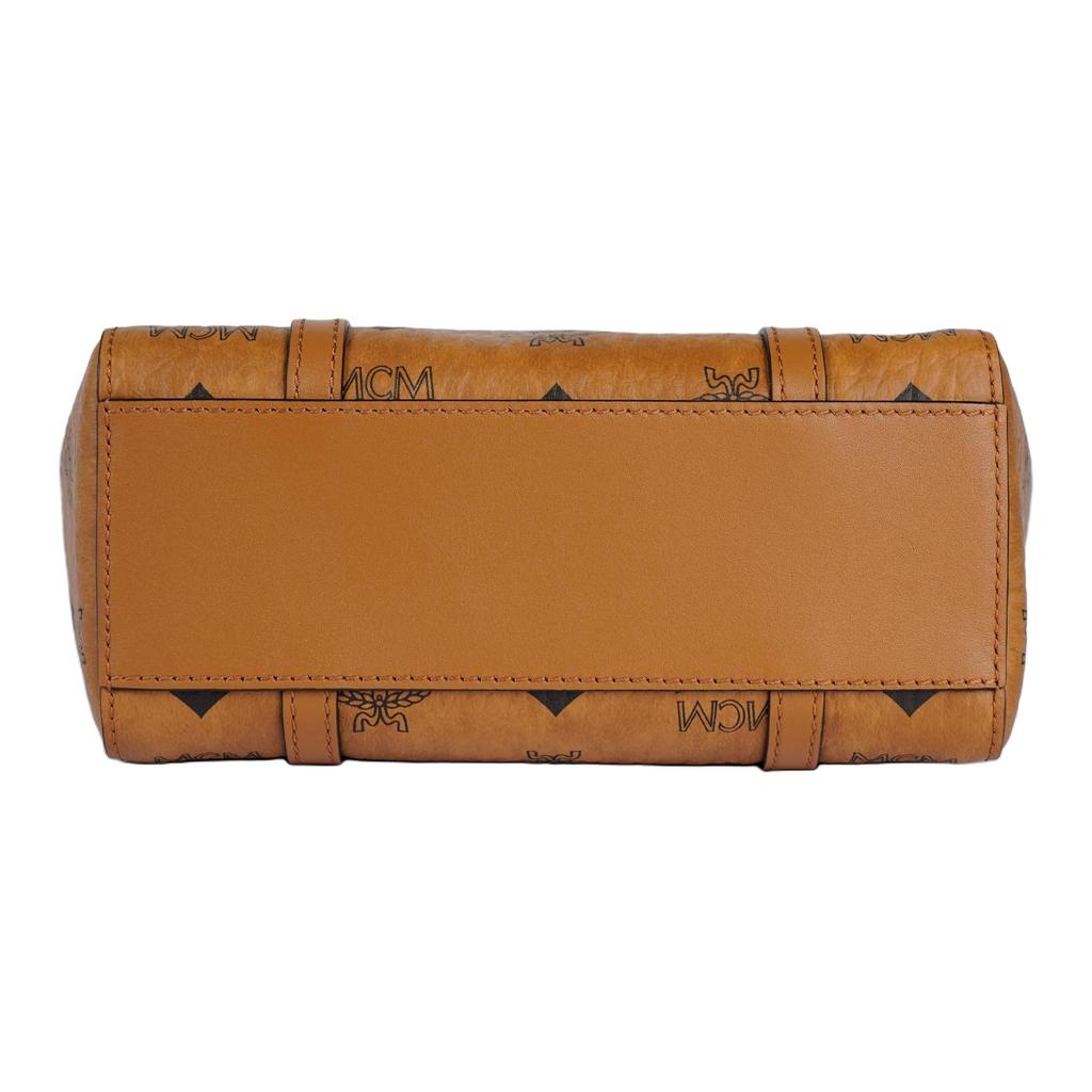 MCM Liz Visetos Mini-Tragetasche, Handtasche aus Monogramm-Canvas in Cognac mit abnehmbarem Schultergurt, für den täglichen Weg zur Arbeit, zum Einkaufen und Reisen MWPAATN04CO001