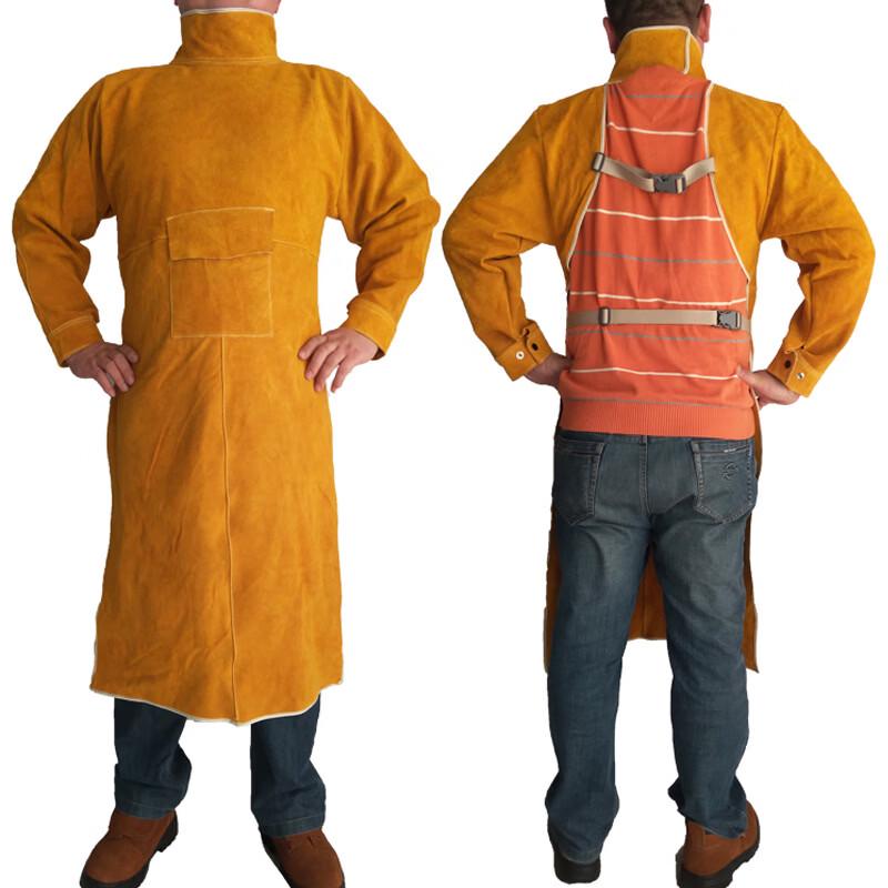 Long Sleeve Cowhide Welding Work Apron