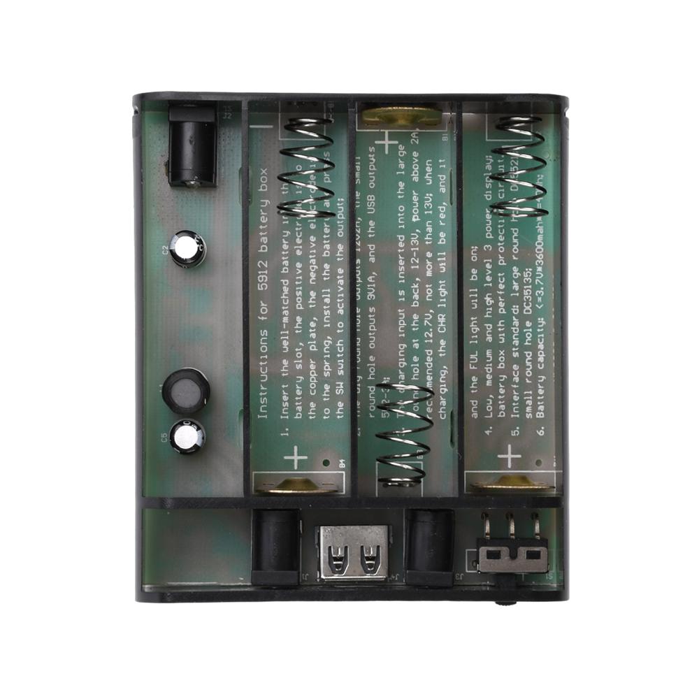5V 9V 12V UPS Lithium Battery Soldering Free Kit 3pcs 18650 Ready To Use Router Optical Cat Uninterruptible Power Supply Box