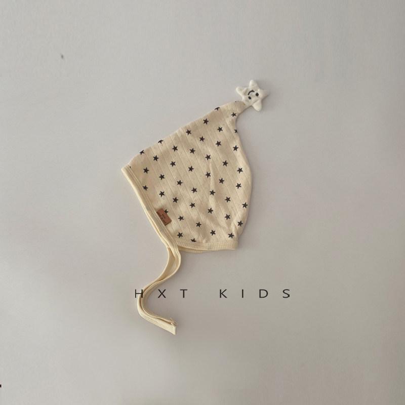 2026 Spring Newborn Star Pattern Lace-up Baby Ear Protection Hat - Super Cute Fetal Cap