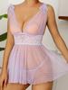 Transparent Underwear Women Sexy Lingerie Hot Chiffon Open Anal Dress Pajamas Uniform Nightdress Outfit See Through Costumes