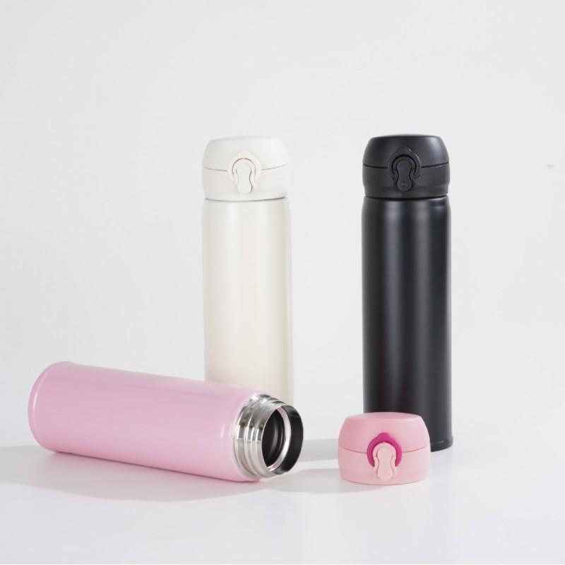 Simple Double Drink Spill-Proof Vacuum Insulated Stainless Steel Tumbler Portable Outdoor Car Travel Ideal Gift