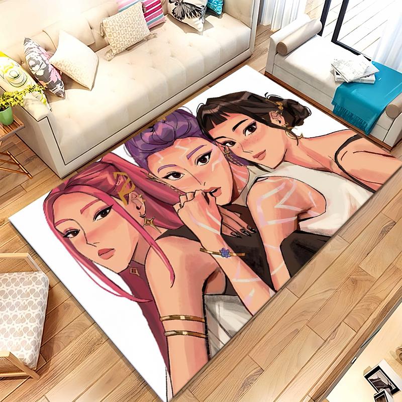 K-Pop Demon Hunters Golden Saja Boys Living Room Non-Slip Area Rug Soft Carpet for Bedroom Playroom Sofa,Home Decor Doormat