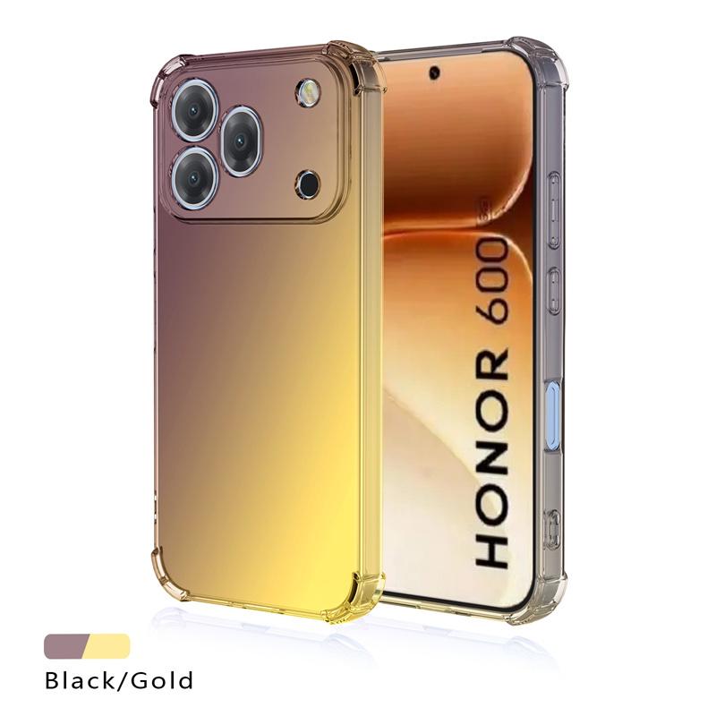 Four-corners Shockproof Gradient TPU Case for Honor 600 Pro 600 Lite 600e Protective Clear Cover Fundas Coque Capa