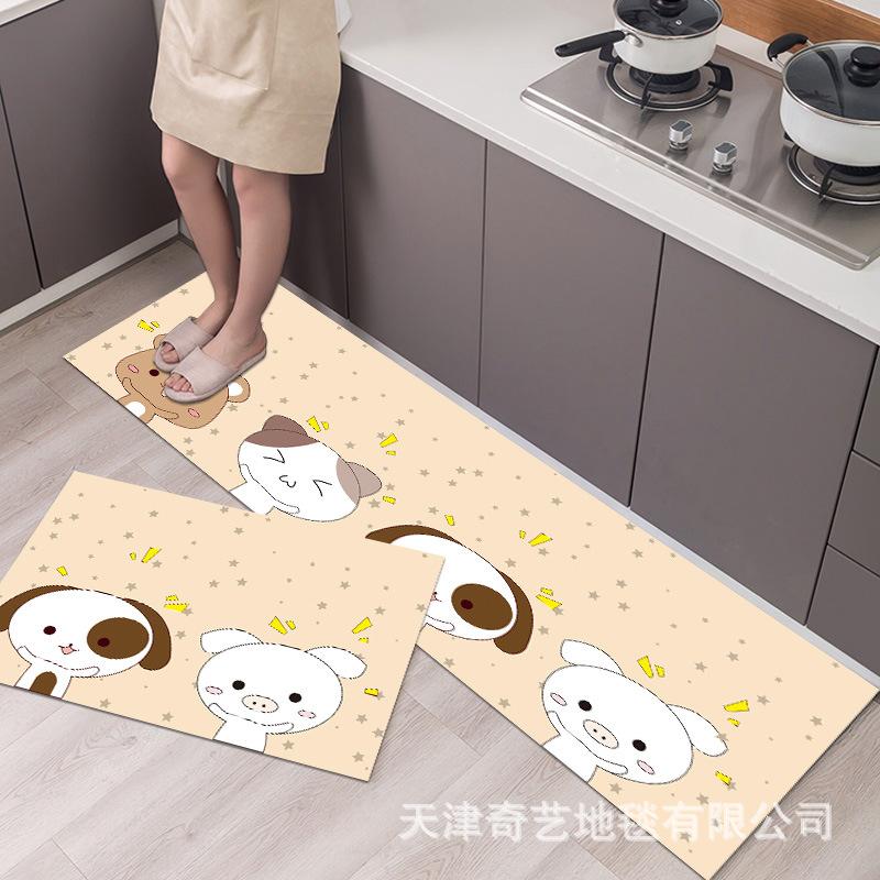 Kitchen Carpet Dirt Resistant and Durable Floor Mat Bathroom Door Bathroom Door Mat Foot Pad