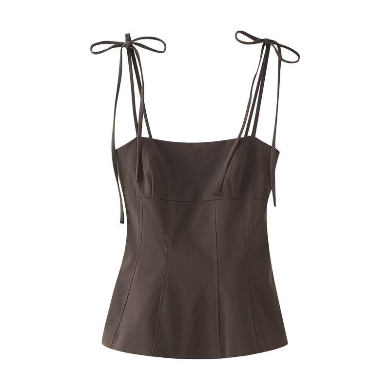 Araltay New Arrival Fashion Style Women's Clothing Fashion All-Match Minimalist Bowknot Decoration Stretch Tops 4661022700