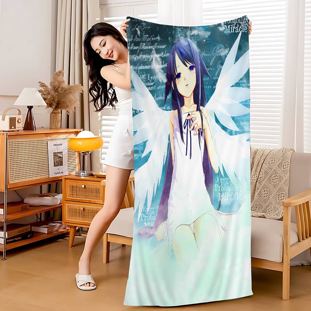 

S-Saya No Uta The Song Of Saya Anime Beach Swimming Towel Soft Absorbent Washcloth Children s Gifts For Kids Travel Camping Gym W30*H60(CM)