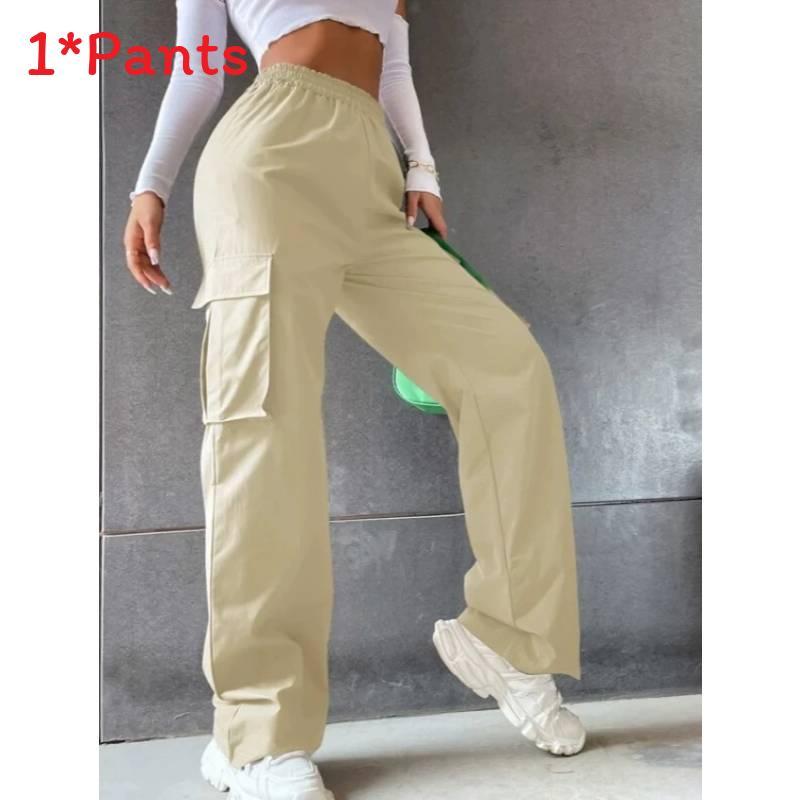 Casual Womens Cargo Pants With Polyester Breathable Fabric For Summer Comfort