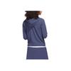 Adidas Solid Color Half-Zip Hooded Jacket Women Jackets Navy-Blue HS8971