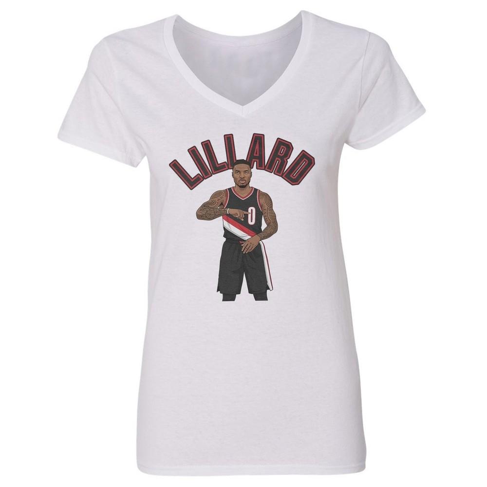 Lillard 0 Bball Tribute - Portland Return Inspired Ladies  V-Neck Tshirt Unisex T-Shirt S