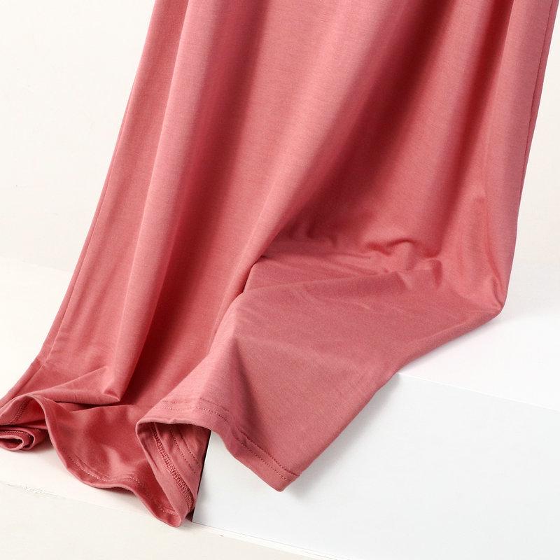 Plus Size Slimming Modal Cotton Spaghetti Strap Sleep Dress - Solid Color