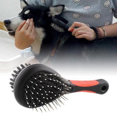 Doppelseitige Haustierbürste Hund Welpen Haarpflege Shedding Reinigung Make-up Kamm