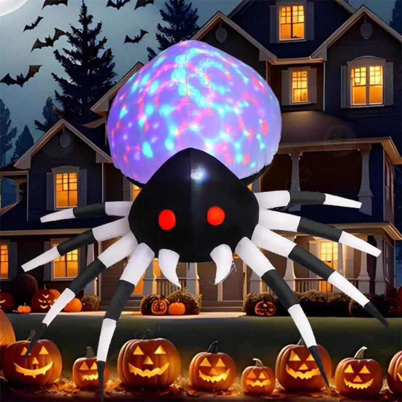 Inflatable Toy Scary Spider Halloween Inflatable Model Luminous Inflatable Model Halloween Atmosphere Decoration Model