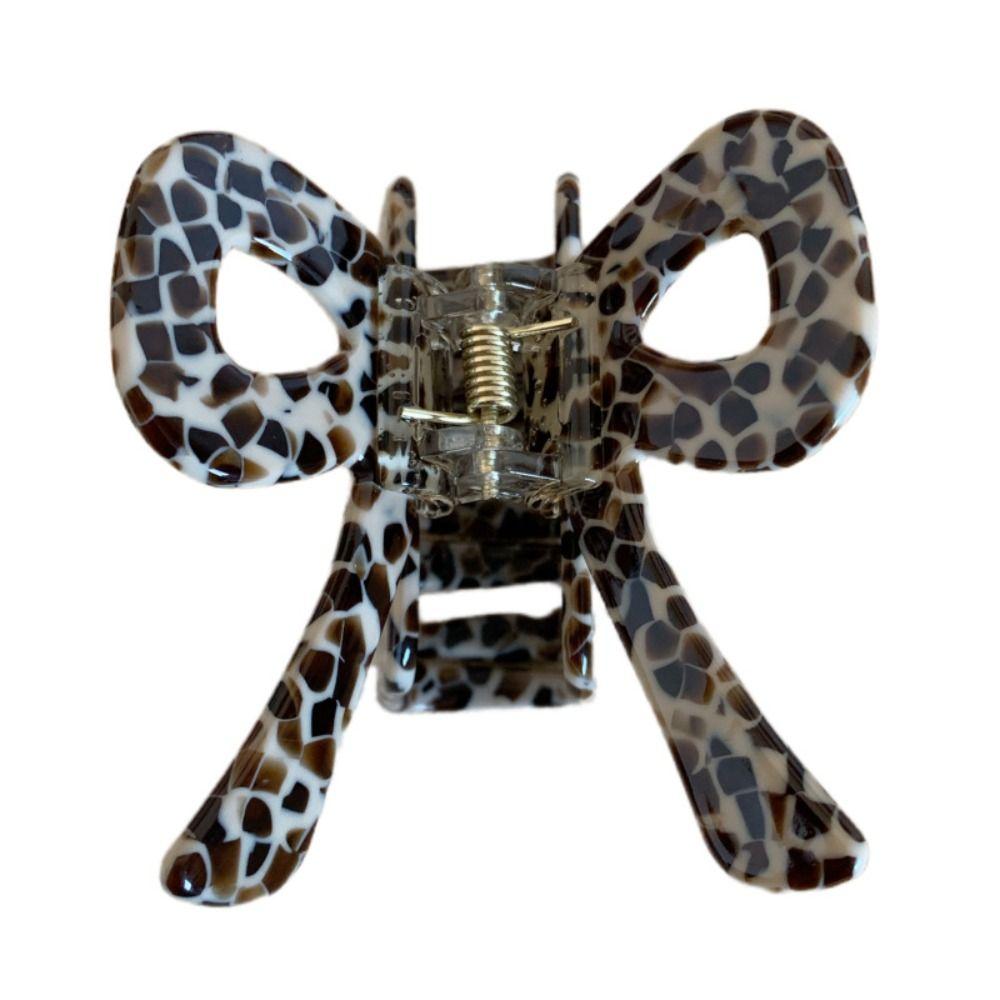 

Bownot Butterfly Hair Clip Plaid Small Shark Clip Creative Acetic Acid Bow Hair Claw Daily C