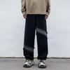 Młodzieńcza Witalność Modne Szyte Jeansy Odzież Męska Frędzle Szerokie Nogawki Spodnie Jeansowe Zniszczony Streetwear Proste Spodnie