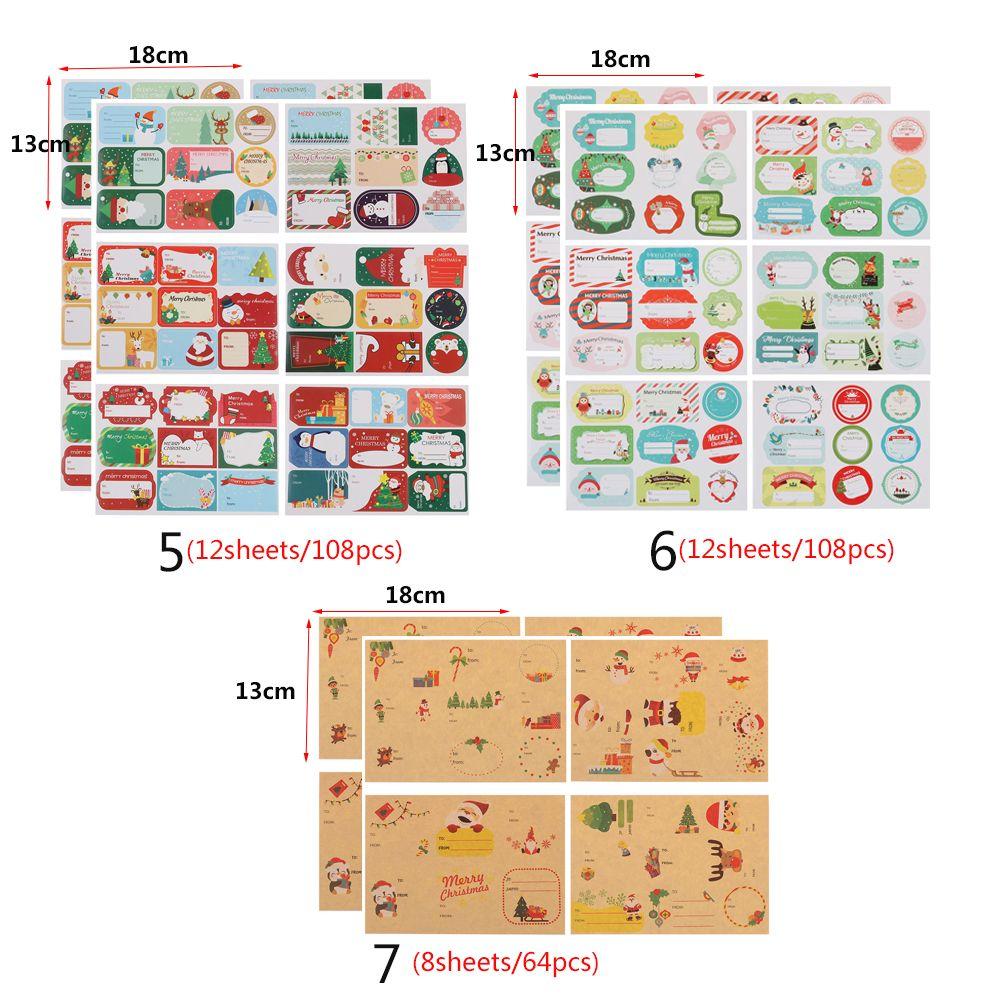 Adhesive Biscuit Package Sealing Xmas Ornament Package Label Gift Paper Sticker Merry Christmas