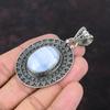 Blue Lace Agate Pendant Natural Gemstone Pendant Decent Jewelry 925 Sterling Silver Pendant Vintage Pendant Handmade Jewelry Gift For Mother