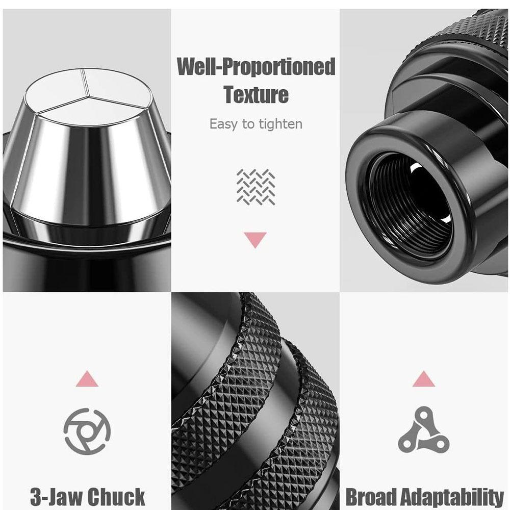 Alloy Keyless Drill Chuck Rotary Tool Accessories for Engraving Carving Polishing and Woodworking