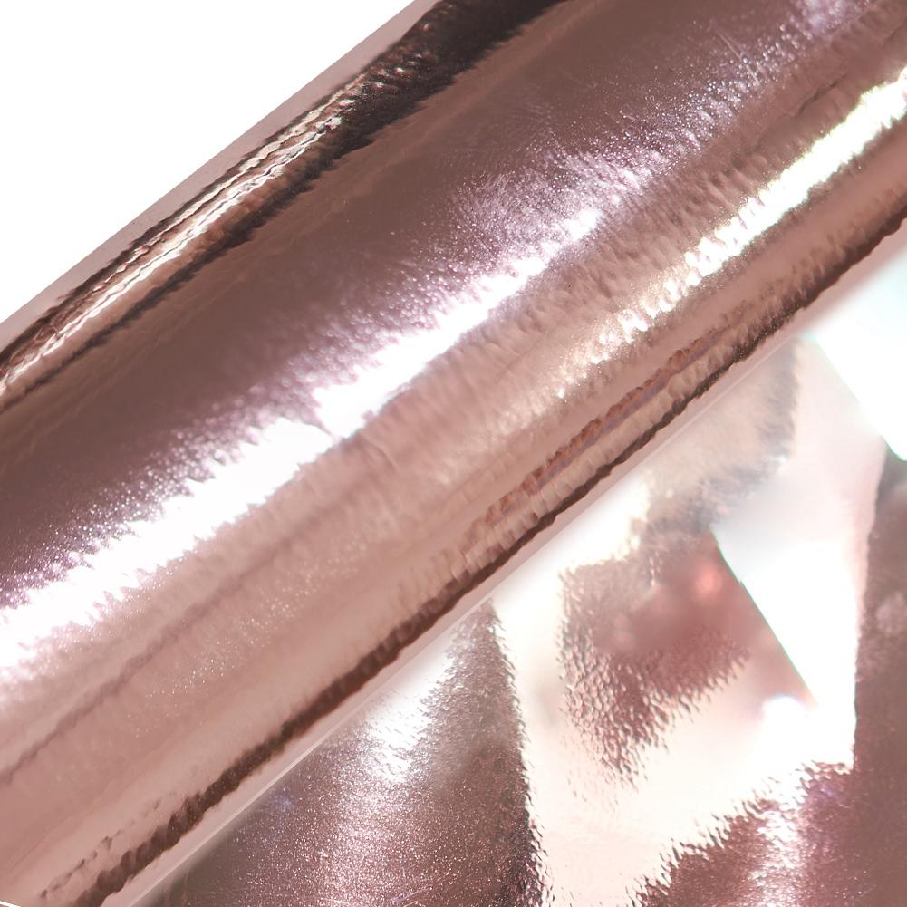 Metallic Chrome Rose Gold Vinyl Wrap Mirror Glossy Film PVC Stretchable Decals Sheet Phone Laptop Sticker Air Release Free