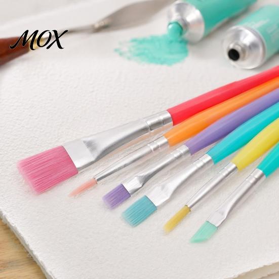 High Elasticity Art Brushes 6PCS Paint Brush, with Candy Colored Design, Flexible Nylon Oil Painting Bristles for Watercolor Acrylic Artist Supplies