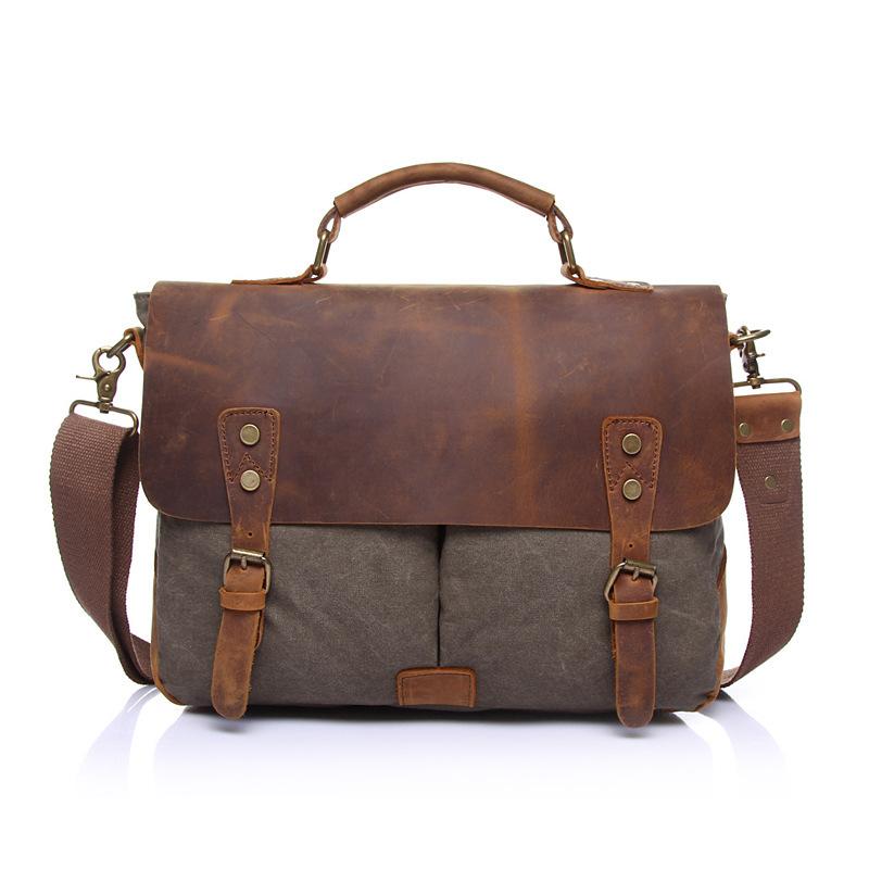 

Мужская сумка Crazy Horse Skin Мужская сумка Мужская сумка через плечо Сумка на одно плечо Холстовая сумка через плечо Мужская сумка для ноутбука Компьютерная сумка Ретро One Size