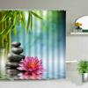 Tulip Flower Shower Curtain Farm Truck Sunflower Plant Butterfly Scenery Print Bathroom Decor Screen Bath Curtain With Hooks