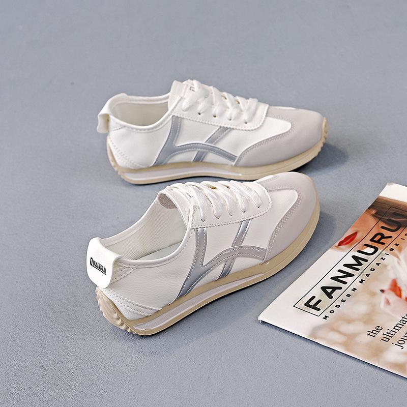 Женские белые кроссовки Forrest Gump осень 2025 года повседневная спортивная обувь в немецком стиле ХТ-135 для студенток корейская версия 36 белыйсеребряный 1749₽