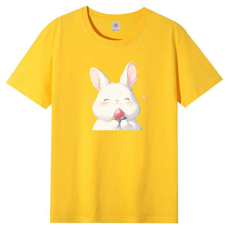 Fun Cat Print Short-sleeved T-shirt Women Summer New Loose Cotton Top Bottoming Shirt