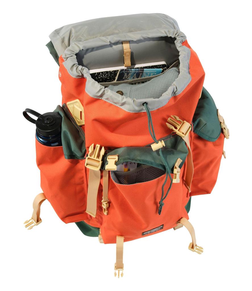 L.L.Bean Continental Backpack, Color Block, One Size Fits Most, Sail OrangePine Green, Multicolor, 1000211094