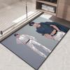 Entry Door Color Signature Handsome Boy Floor Mat Diatom Mud Absorbent Foot Mat Dirt Resistant Entry Door Door Door Mat Carpet Can Be Cut