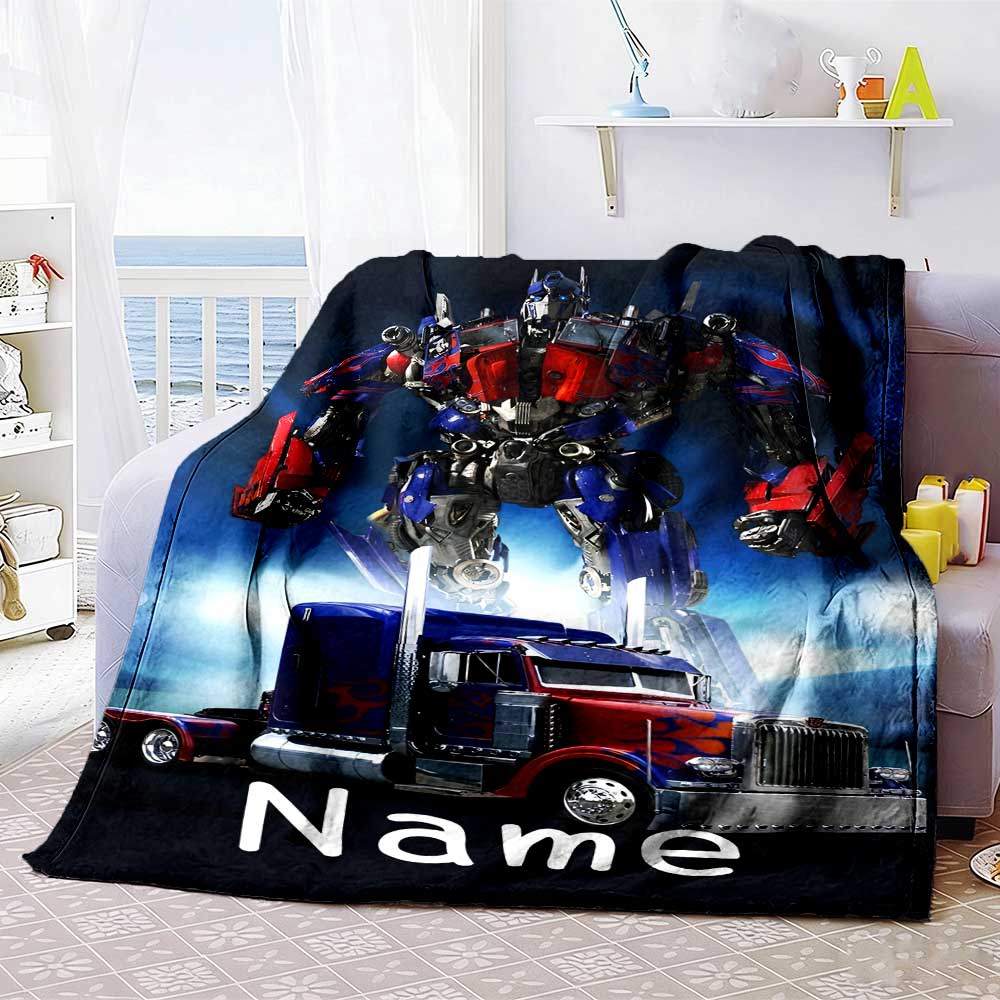 Love Transformers (19) Personalized Text Blanket Lightweight Personalized Blanket Comfortable Perfect for Home Decor Couch Sofa Picnics