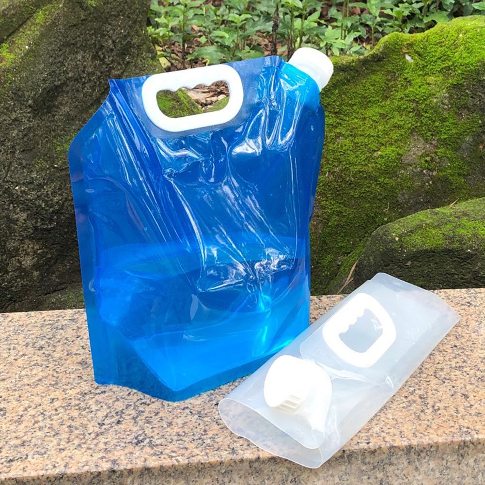 5/10L Foldable Camping Water Bags Outdoor Portable Folding Water Bucket Collapsible Water Bottle Bag for Picnic BBQ Camping Gear