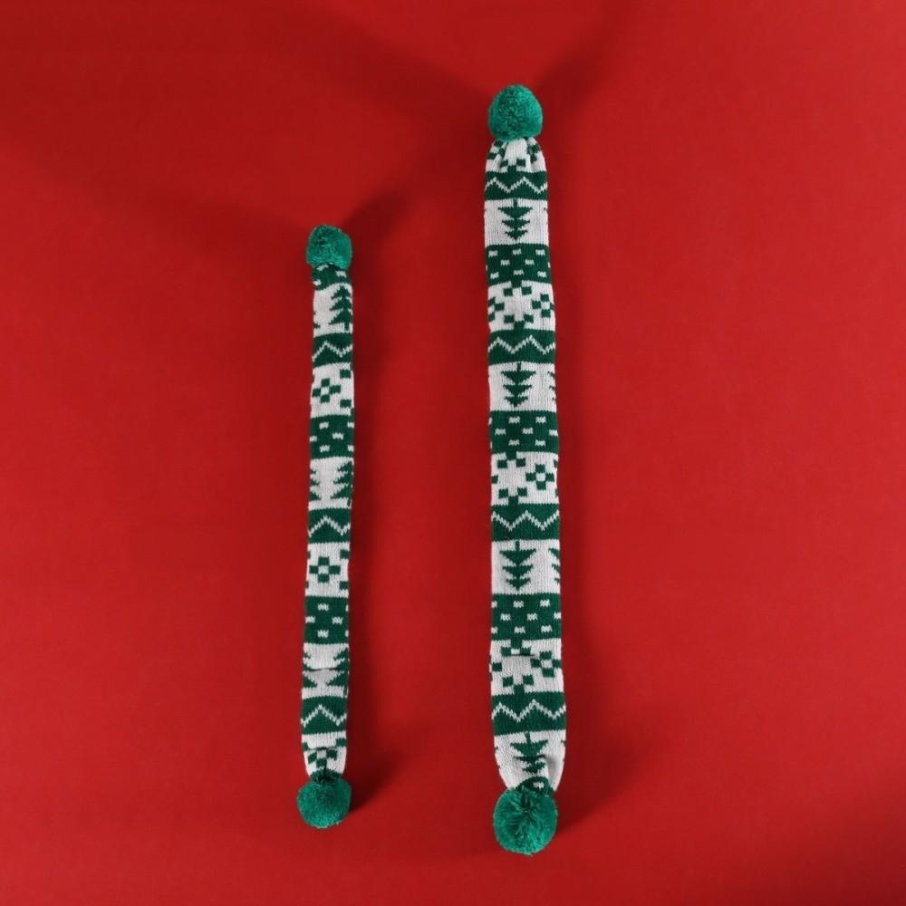 Green Red Pet Dress Up Set Adjustable Pet Knitted Suit Xmas Pet Costume