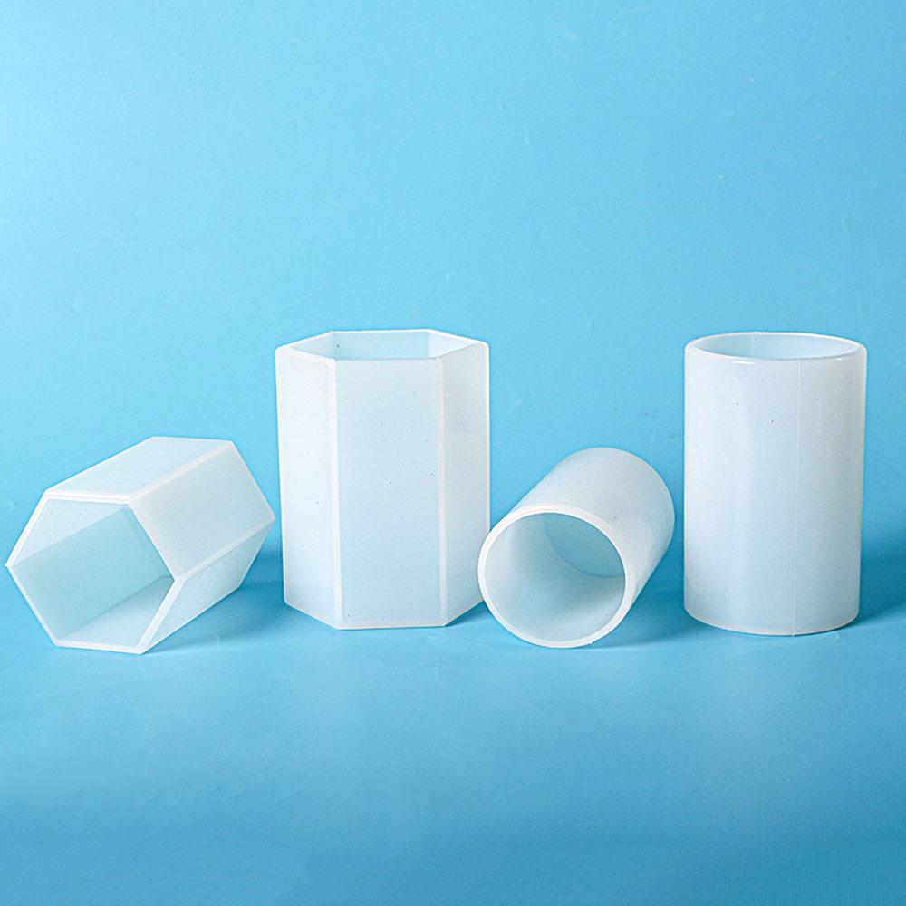 Silicone World Cylinder Hexagon Silicone Mold DIY Epoxy Resin Mold Candle Mould Aromatherapy Candle Wax Molds Clay Plaster Mould