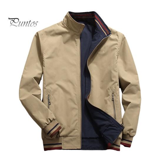 

Мужская куртка с эластичными манжетами, воротником-стойкой, длинным рукавом, в стиле пэчворк, двусторонняя куртка, пальто с карманами, повседневная верхняя одежда M хаки