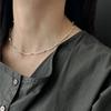 Simple Silver Wave Necklace
